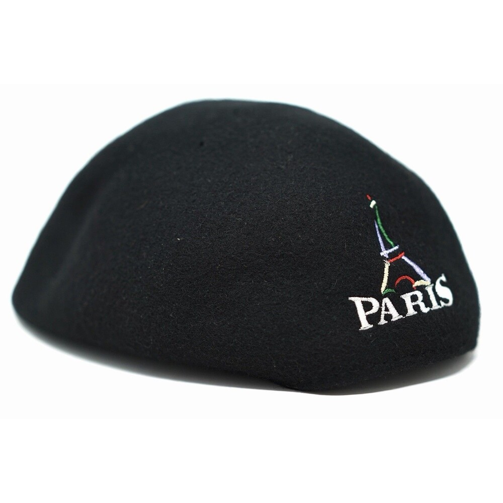 Vintage French Style Structured Wool Felt Cap Size M/L High-Quality Wool Felt